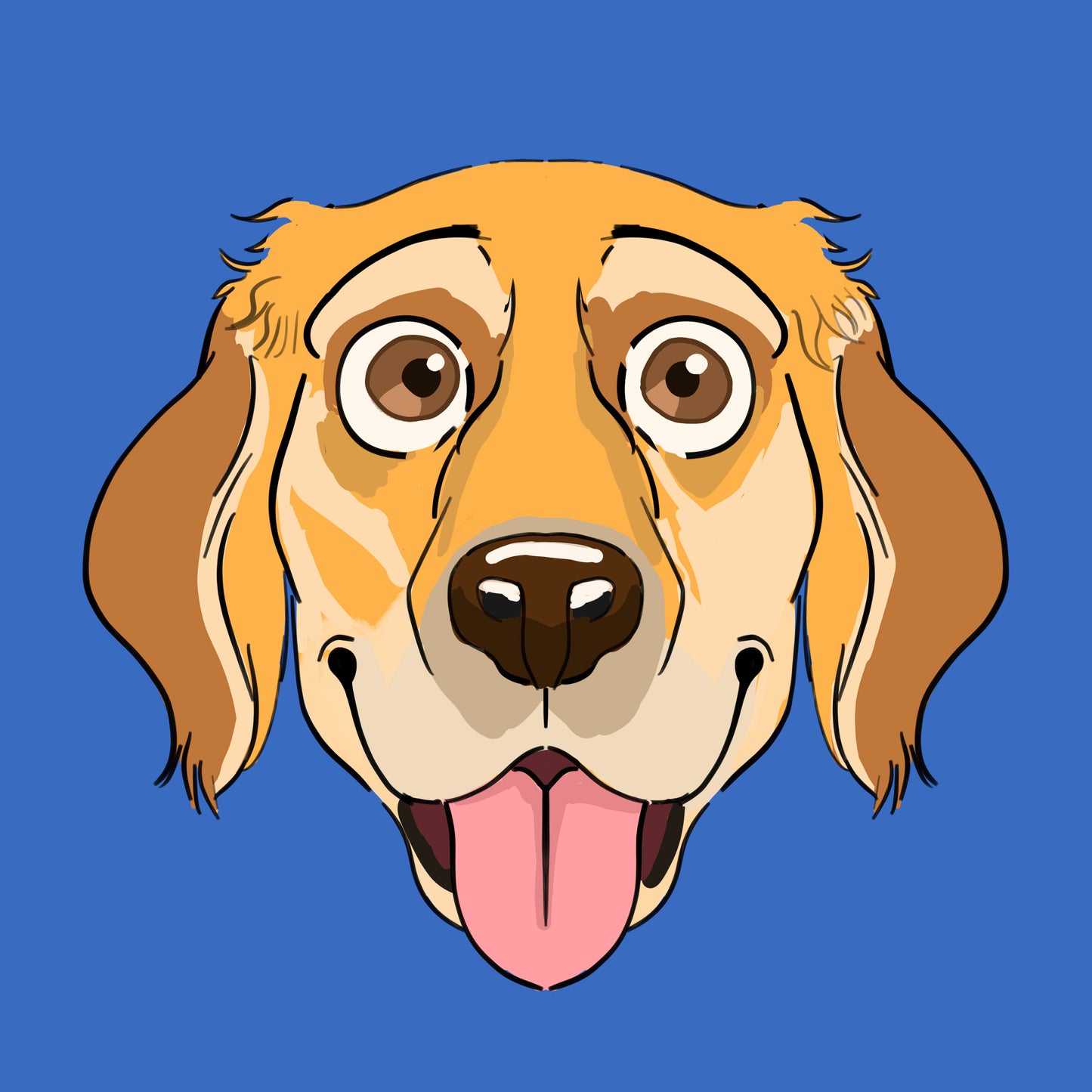 Youth classic tee with Golden Retriever